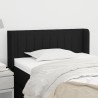 Tête de lit avec oreilles Noir 103x16x78/88 cm Tissu 