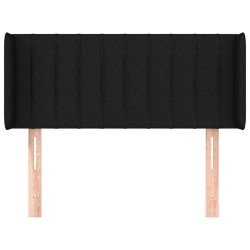 Tête de lit avec oreilles Noir 103x16x78/88 cm Tissu 