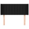 Tête de lit avec oreilles Noir 103x16x78/88 cm Tissu 