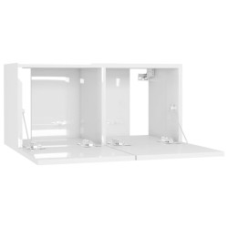 Meubles TV 4 pcs Blanc brillant 60x30x30 cm Bois d'ingénierie 