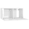 Meubles TV 4 pcs Blanc brillant 60x30x30 cm Bois d'ingénierie 