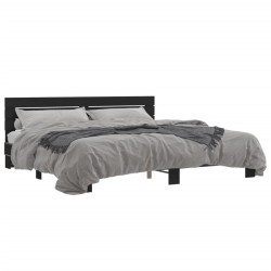 Cadre de lit sans matelas noir 180x200 cm 