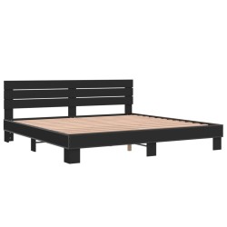 Cadre de lit sans matelas noir 180x200 cm 