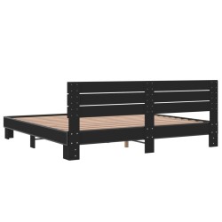Cadre de lit sans matelas noir 180x200 cm 