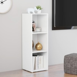 Meuble TV Blanc 107x35x37 cm Bois d’ingénierie 