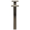 Pieds de table basse en forme de X, 2 pièces, acier naturel, 50 x (30-31) cm 