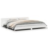 Cadre de lit sans matelas blanc 200x200 cm bois massif de pin 