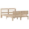 Cadre de lit et tête de lit sans matelas 135x190 cm 