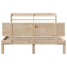 Cadre de lit et tête de lit sans matelas 135x190 cm 
