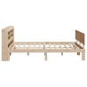 Cadre de lit et tête de lit sans matelas 135x190 cm 