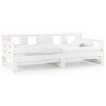 Lit coulissant sans matelas blanc 2x(90x190) cm 