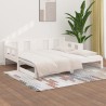 Lit coulissant sans matelas blanc 2x(90x190) cm 