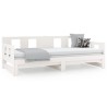 Lit coulissant sans matelas blanc 2x(90x190) cm 