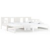 Lit coulissant sans matelas blanc 2x(90x190) cm 