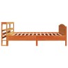 Cadre de lit sans matelas cire marron 75x190 cm bois pin massif 