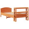 Cadre de lit sans matelas cire marron 75x190 cm bois pin massif 