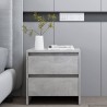 Table de chevet gris béton 45x34,5x44,5 cm bois d’ingénierie 