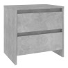 Table de chevet gris béton 45x34,5x44,5 cm bois d’ingénierie 