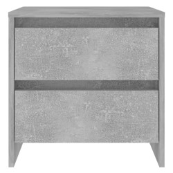 Table de chevet gris béton 45x34,5x44,5 cm bois d’ingénierie 