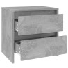 Table de chevet gris béton 45x34,5x44,5 cm bois d’ingénierie 