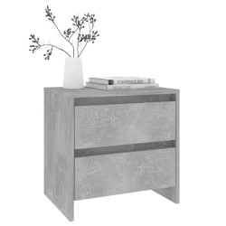 Table de chevet gris béton 45x34,5x44,5 cm bois d’ingénierie 