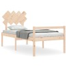Lit pour personne âgée sans matelas bois massif 