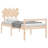 Lit pour personne âgée sans matelas bois massif 