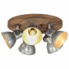 Plafonnier 25 W argent vintage 50x50x25 cm E27 