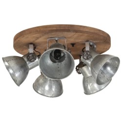 Plafonnier 25 W argent vintage 50x50x25 cm E27 