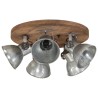 Plafonnier 25 W argent vintage 50x50x25 cm E27 