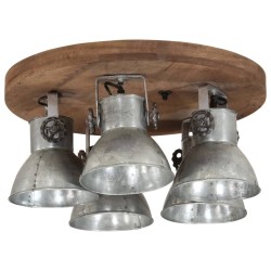 Plafonnier 25 W argent vintage 50x50x25 cm E27 