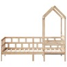 Lit de jour avec toit sans matelas 90x190 cm bois massif 