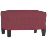 Fauteuil avec repose-pied Rouge bordeaux 60 cm Tissu 