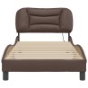 Cadre de lit avec LED sans matelas marron 90x200 cm 