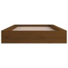 Cadre de lit sans matelas marron miel 75x190 cm bois massif 