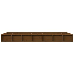 Cadre de lit sans matelas marron miel 75x190 cm bois massif 