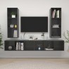 Meubles TV muraux 4 pcs Gris brillant Bois d'ingénierie 
