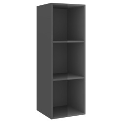 Meubles TV muraux 4 pcs Gris brillant Bois d'ingénierie 