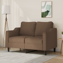 Canapé à 2 places Marron 120 cm Tissu 