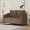 Canapé à 2 places Marron 120 cm Tissu 