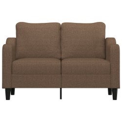 Canapé à 2 places Marron 120 cm Tissu 