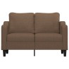 Canapé à 2 places Marron 120 cm Tissu 