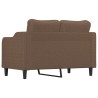 Canapé à 2 places Marron 120 cm Tissu 