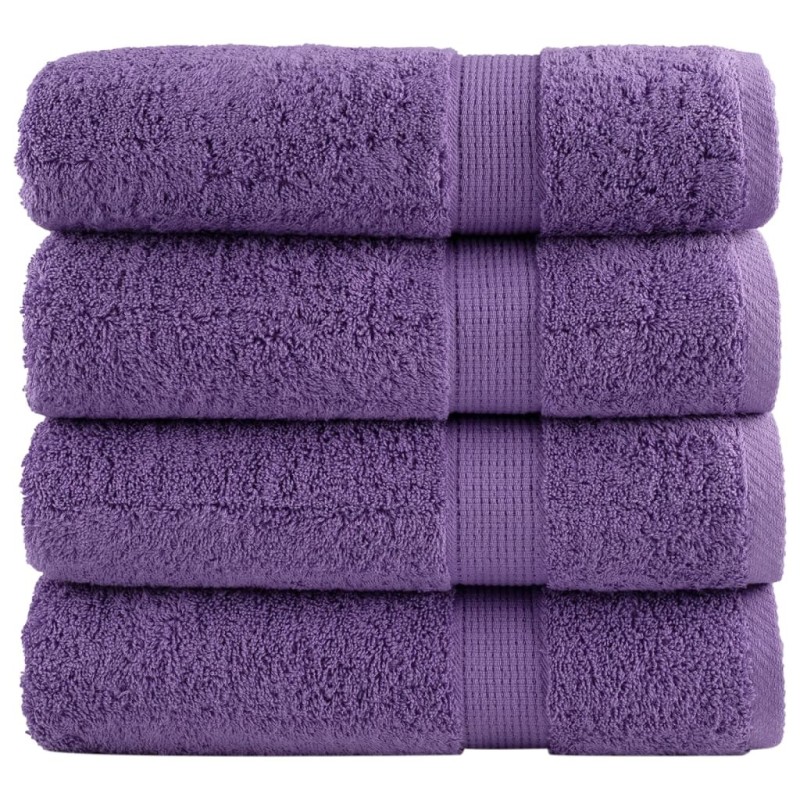 Serviettes de douche de qualité supérieure SOLUND 4 pcs violet 