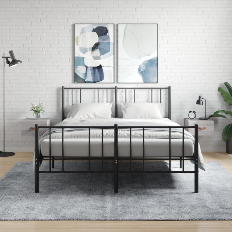 Tables de chevet murales 2 pcs sonoma gris 35x35x20 cm 