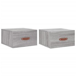 Tables de chevet murales 2 pcs sonoma gris 35x35x20 cm 