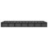 Cadre de lit sans matelas gris 75x190 cm bois massif 