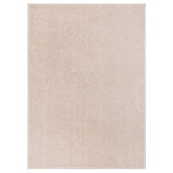 Tapis à poils courts 120x170 cm Beige foncé 