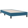 Cadre de lit sans matelas bleu foncé 90x220 cm velours 