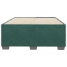 Cadre de lit sans matelas vert foncé 120x200 cm velours 
